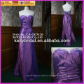 Vestido de noche púrpura del tafetán de la venta caliente 2015